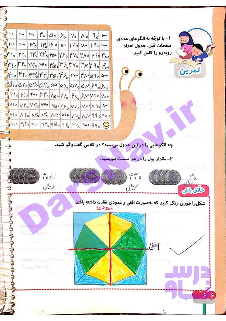 پاسخ فصل 4 ریاضی دوم  صفحه 12