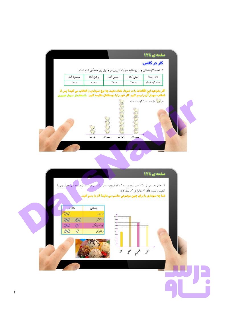 پاسخ فصل هفت ریاضی سوم  صفحه 14