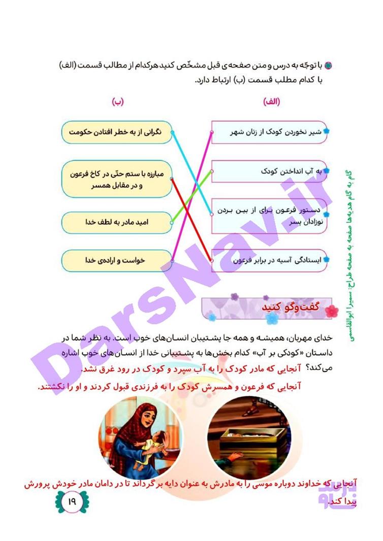 پاسخ درس 2 هدیه‌های آسمان چهارم  صفحه 6