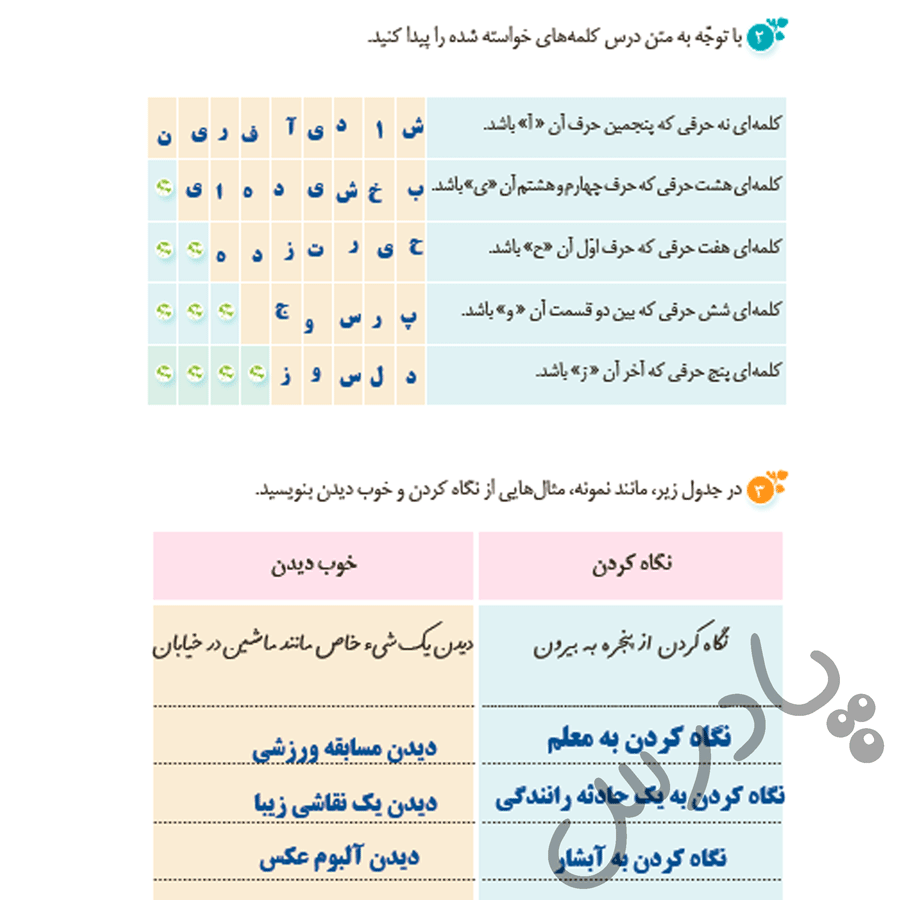 پاسخ درس 16 نگارش پنجم  صفحه 2