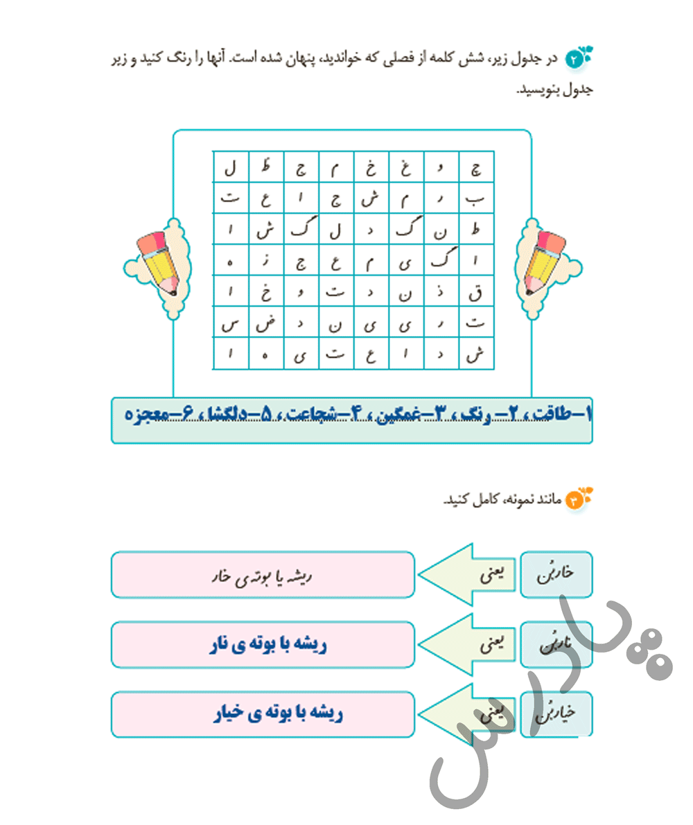 پاسخ درس 5 نگارش پنجم  صفحه 3