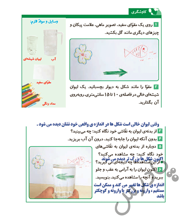 پاسخ درس سه علوم پنجم  صفحه 3