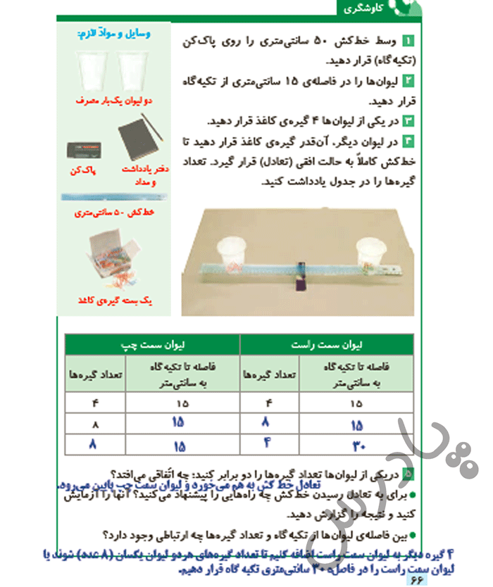 پاسخ درس 8 علوم پنجم  صفحه 2