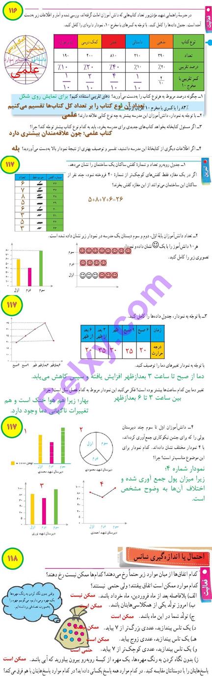 پاسخ فصل 9 ریاضی هفتم  صفحه 4