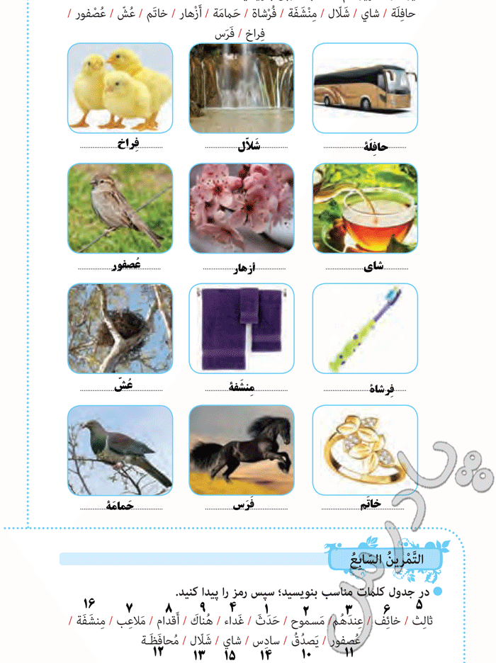 پاسخ درس 9 عربی هشتم  صفحه 5