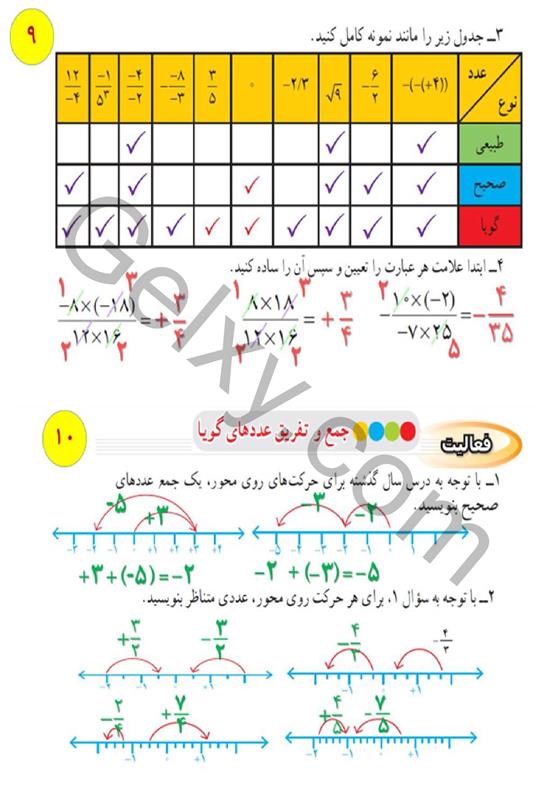 پاسخ فصل 1 ریاضی هشتم  صفحه 13