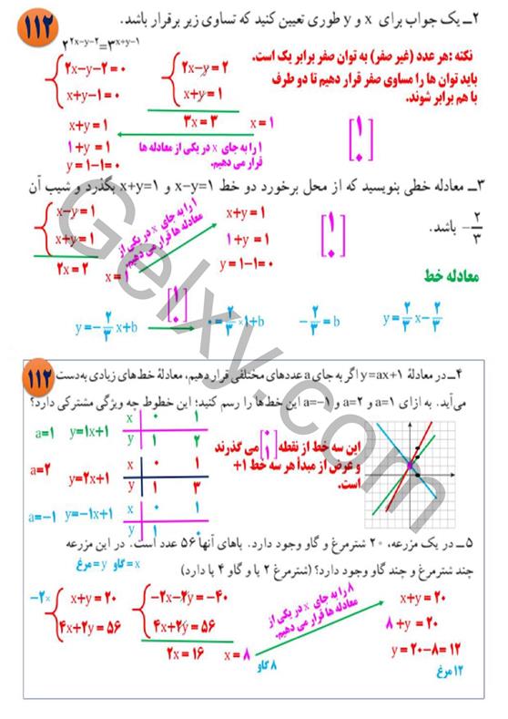 پاسخ فصل 6 ریاضی نهم  صفحه 22