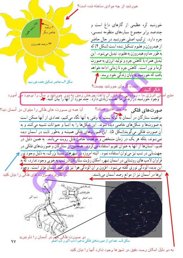 پاسخ فصل ده علوم نهم  صفحه 4