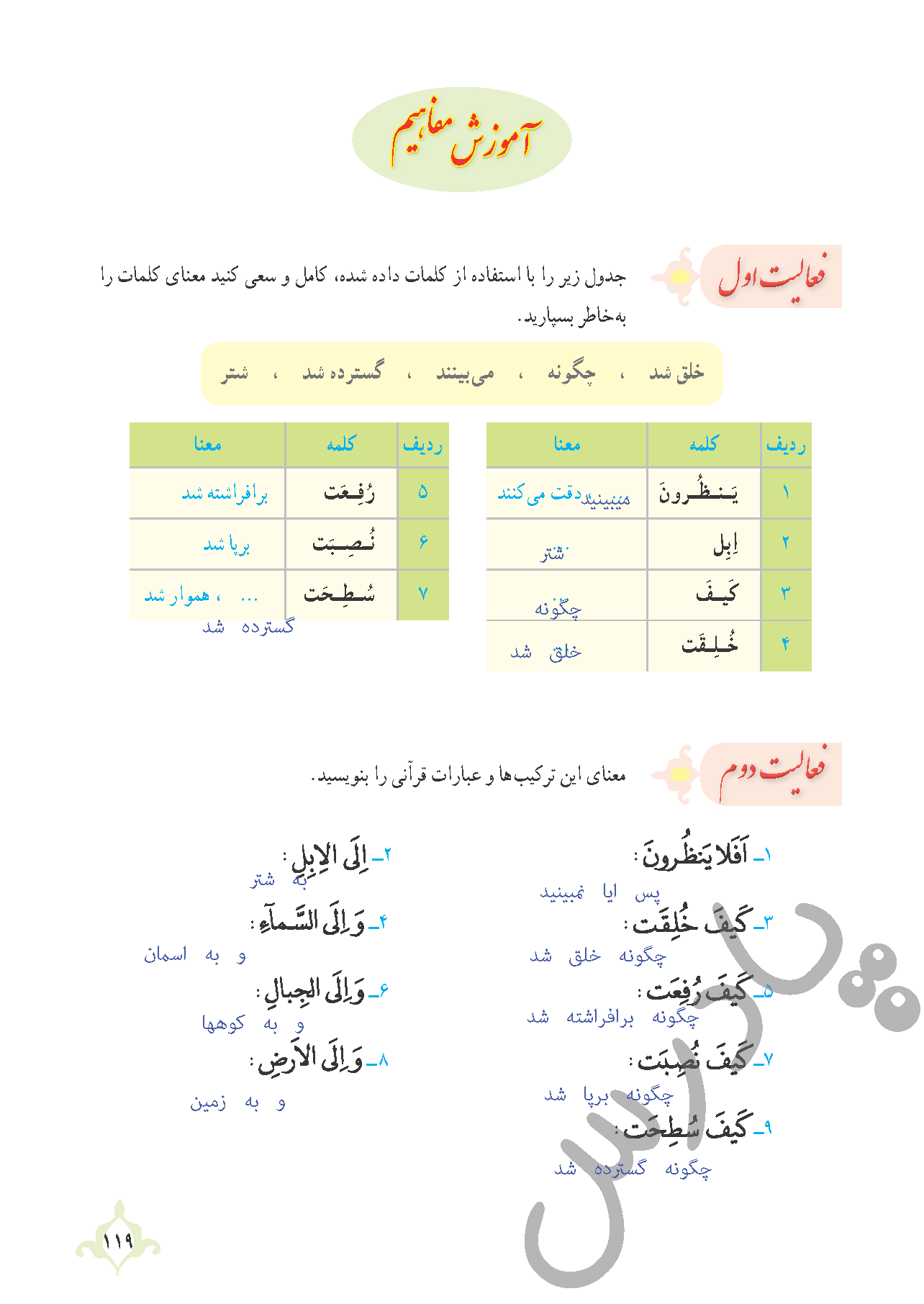 پاسخ درس 11 قرآن نهم  صفحه 3