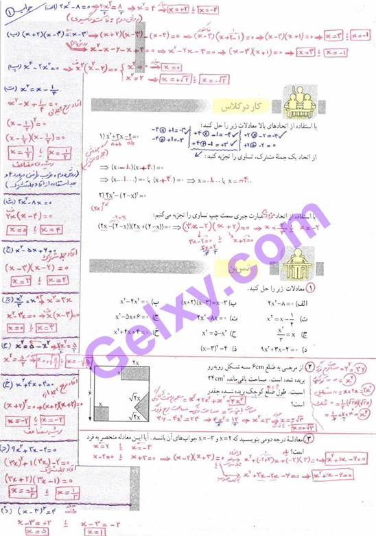 پاسخ فصل دو ریاضی و آمار دهم انسانی صفحه 13