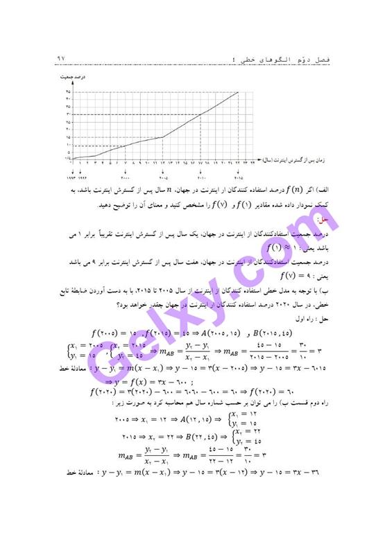 پاسخ فصل 2 ریاضی و آمار دوازدهم انسانی صفحه 18