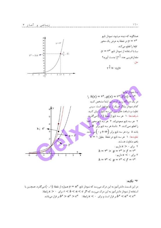 پاسخ فصل 3 ریاضی و آمار دوازدهم انسانی صفحه 36
