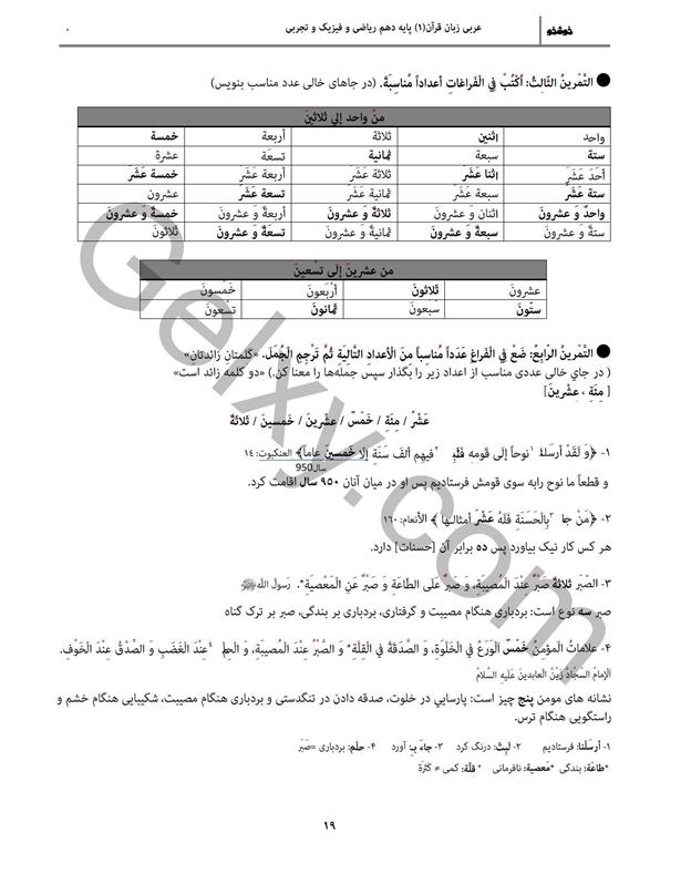 پاسخ درس 2 عربی دهم صفحه 6