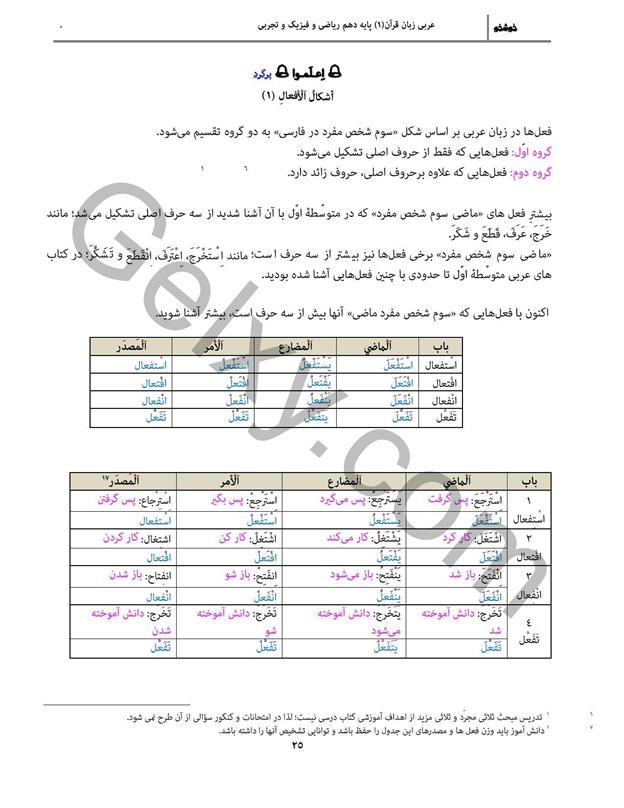 پاسخ درس 3 عربی دهم صفحه 4