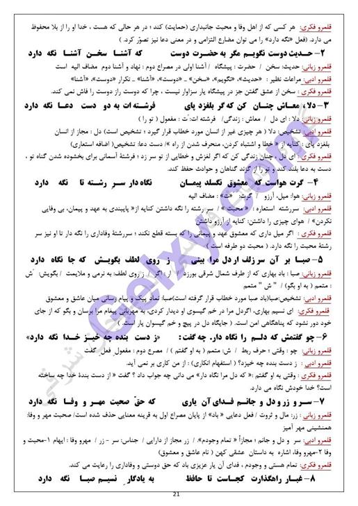پاسخ درس 6 فارسی دهم صفحه 2