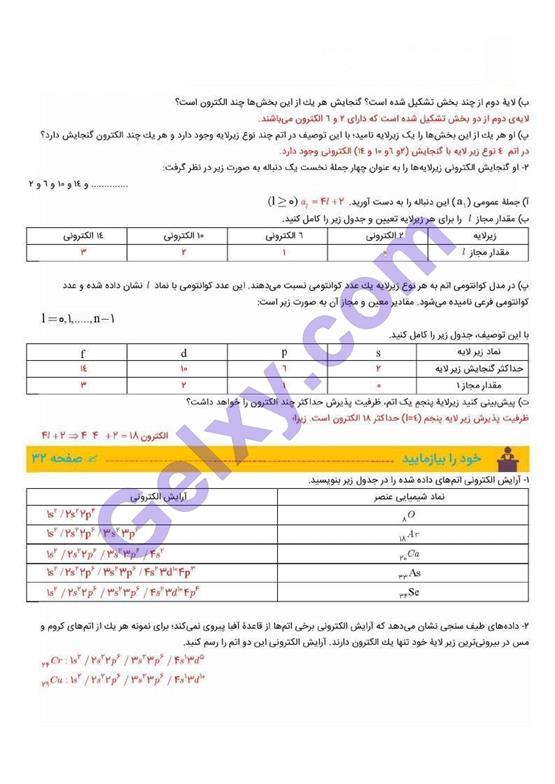 پاسخ فصل 1 شیمی دهم صفحه 9