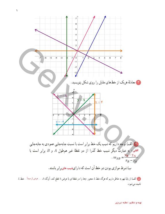پاسخ فصل 1 ریاضی یازدهم تجربی صفحه 2