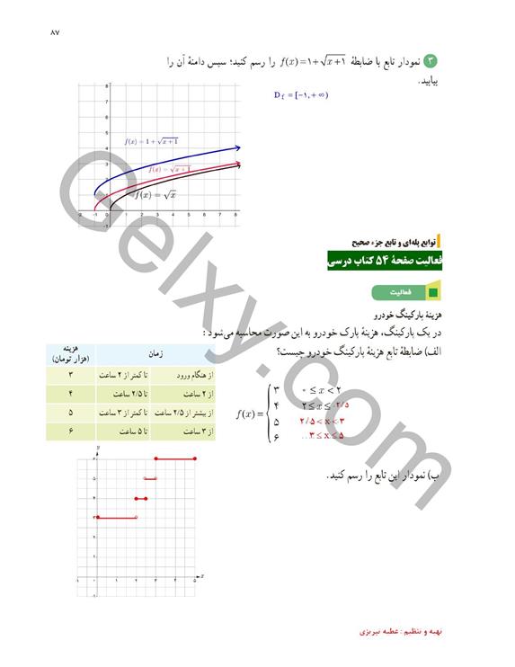 پاسخ فصل 3 ریاضی یازدهم تجربی صفحه 8