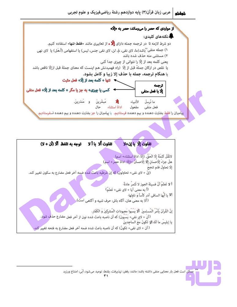 پاسخ درس 3 عربی دوازدهم صفحه 7